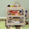 Flash Furniture Bright Beginnings Commercial 3 Shelf Square Space Saving Wooden Mobile Classroom Storage Cart, Locking Caster Wheels, Kid Friendly Design, Natural MK-ME14795-GG - alternate 4